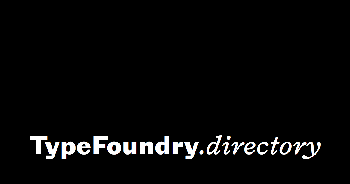 Thumbnail of Type Foundry Directory