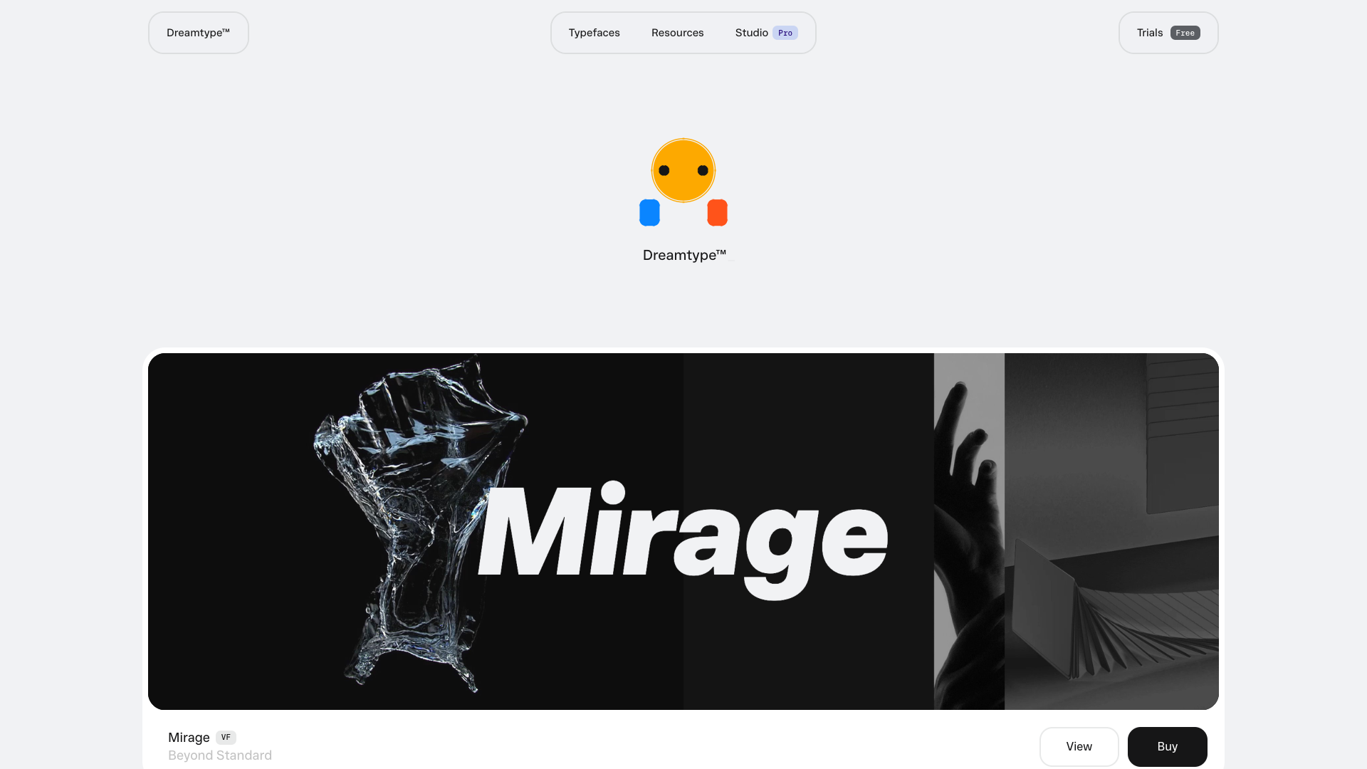 Dreamtype website screenshot