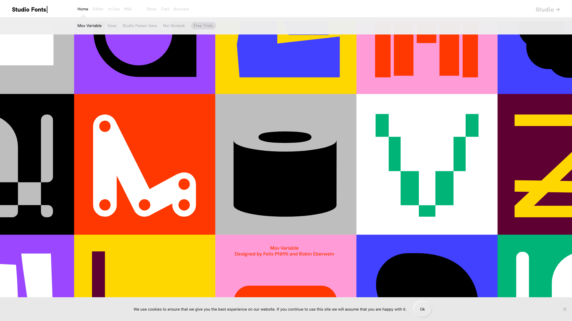 Studio Feixen Fonts website screenshot